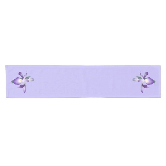 Chemin De Table Court Fleur Iris (Horizontal)
