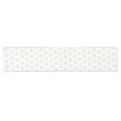 Chemin De Table Court Fleur Jardin Floral Jaune Blanc (Horizontal)