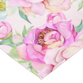Chemin De Table Court Fleur Light Pink Cool Imprimé (Coin)