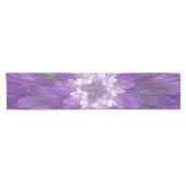 Chemin De Table Court Fleur psychédélique violette Abstraite Fractal Art (Horizontal)