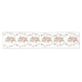 Chemin De Table Court Fleur rose et vigne | Shabby Chic (Horizontal)