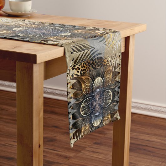 Chemin De Table Court Fleur sauvage d'Afrique Abstraite (In Situ)