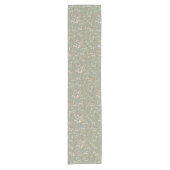 Chemin De Table Court Fleur sauvage Vert Sage Mariage Boho Dans Bloom Ga (Devant)