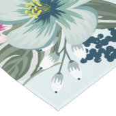 Chemin De Table Court Fleur tropicale sur Blue Ombre (Coin)