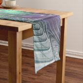 Chemin De Table Court Fleur vert violet Art Abstrait moderne Fractal (In Situ)