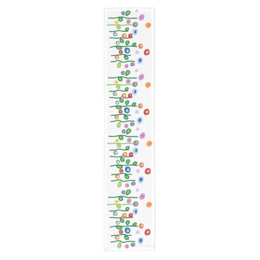 Chemin De Table Court Fleurs d'art moderne (Devant)