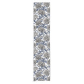 Chemin De Table Court Fleurs de cendres blanches (Devant)