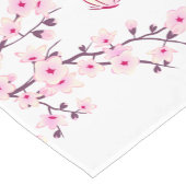 Chemin De Table Court Fleurs de cerisier | Printemps (Coin)