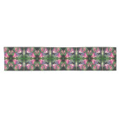 Chemin De Table Court Fleurs de colonne rose Motif Abstrait (Horizontal)