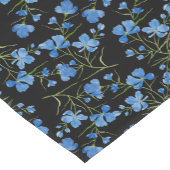 Chemin De Table Court Fleurs de Cosmos Bleu (Coin)