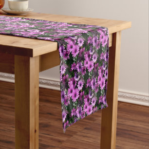 Chemin De Table Court Fleurs de marguerite africaine violet Motif de la