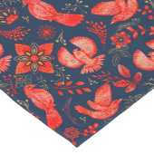 Chemin De Table Court Fleurs de Noël rouge motif (Coin)