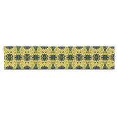 Chemin De Table Court Fleurs de printemps de Primrose jaune Motif Abstra (Horizontal)