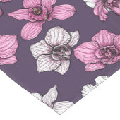 Chemin De Table Court Fleurs d'orchidées roses (Coin)