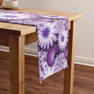 Chemin De Table Court Fleurs et cœurs abstraits de l'amour naissant Frac