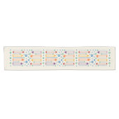 Chemin De Table Court Fleurs et lanternes (Horizontal)