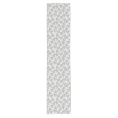 Chemin De Table Court Fleurs fantaisistes grises (Devant)