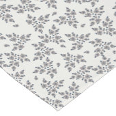 Chemin De Table Court Fleurs fantaisistes grises (Coin)
