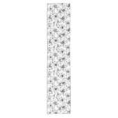 Chemin De Table Court Fleurs Lys Noires (Devant)