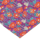 Chemin De Table Court Fleurs orange sur coussin pourpre (Coin)