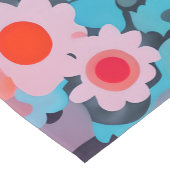 Chemin De Table Court Fleurs rétro mod (Coin)
