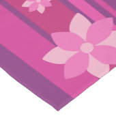 Chemin De Table Court Fleurs roses (Coin)