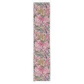 Chemin De Table Court Fleurs roses abstraites (Devant)