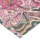 Chemin De Table Court Fleurs roses abstraites (Coin)