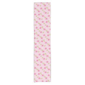 Chemin De Table Court Fleurs roses modernes (Devant)