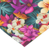 Chemin De Table Court Fleurs tropicales colorées (Coin)