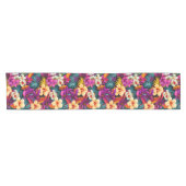 Chemin De Table Court Fleurs tropicales colorées (Horizontal)