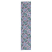 Chemin De Table Court Flocon de neige floral rose bleu vert (Devant)