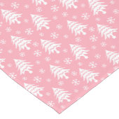 Chemin De Table Court Flocon de Noël blanc rose pâle (Coin)