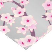 Chemin De Table Court Floral Cherry Blossom Pink Gray (Coin)