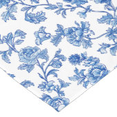 Chemin De Table Court Floral Chinoiserie bleu et blanc (Coin)