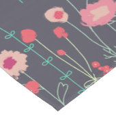 Chemin De Table Court Floral foncé moderne (Coin)