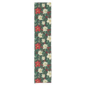 Chemin De Table Court Floral Motif de Noël (Devant)