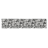 Chemin De Table Court Floral noir blanc & Fleurs Motif de fleurs (Horizontal)