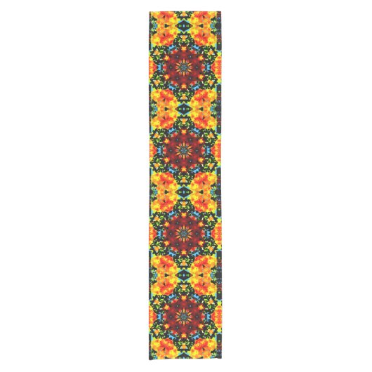 Chemin De Table Court Floral Orange (Devant)