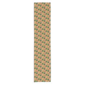 Chemin De Table Court Floral orange et vert (Devant)