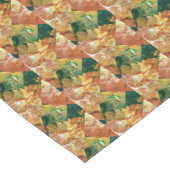 Chemin De Table Court Floral orange et vert (Coin)