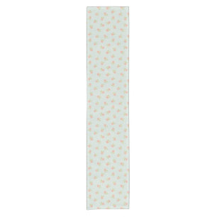 Chemin De Table Court floral rose blanc chic minable bleu-clair de point