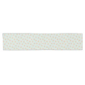Chemin De Table Court floral rose blanc chic minable bleu-clair de point (Horizontal)