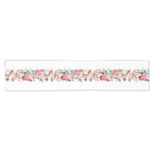 Chemin De Table Court Flores d'aquarelle rose (Horizontal)