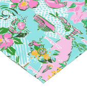 Chemin De Table Court Florida Map Preppy Palm Beach Pattern Print (Coin)