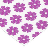Chemin De Table Court Flower Shape Plaid Pink Purple Table Runner (Coin)