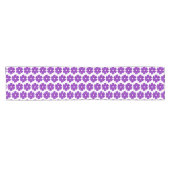 Chemin De Table Court Flower Shape Plaid Purple Pink Table Runner (Horizontal)