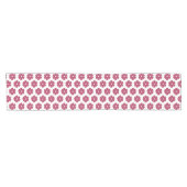 Chemin De Table Court Flower Shape Plaid Red Pink Table Runner (Horizontal)