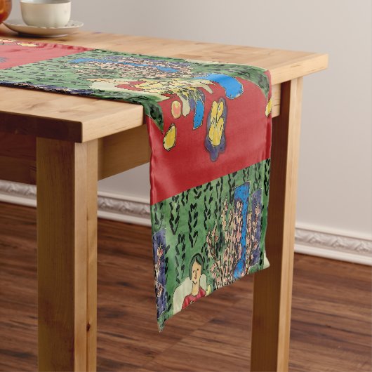 Chemin De Table Court Formes Abstraites, style Matisse, ajouter du texte (In Situ)
