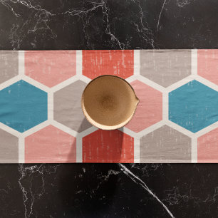 Chemin De Table Court Formes Hexagones géométriques